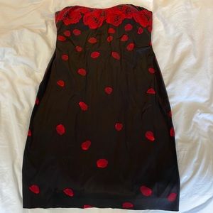 strapless dress Bebe size M.
